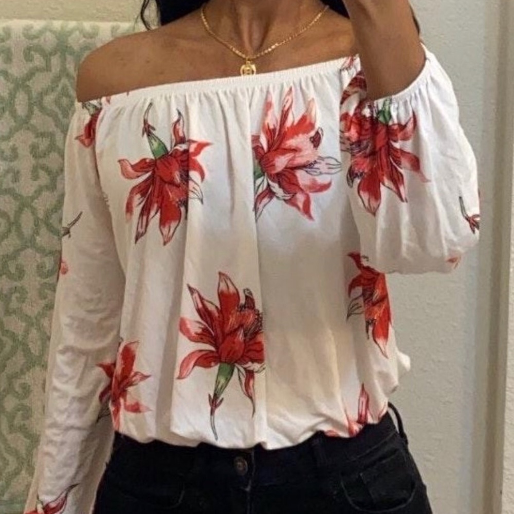 Floral Off The Shoulder Top